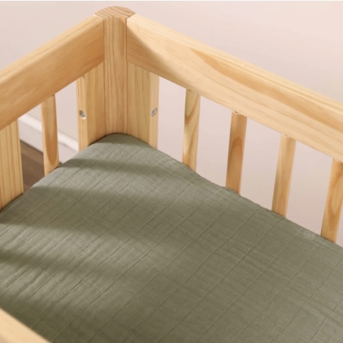 Babyletto All-Stages Midi Crib Sheet in GOTS Certified Organic Muslin Cotton