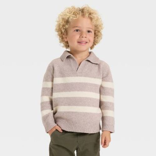 Toddler Boys' Striped V-Neck Sweater - Cat & Jack™