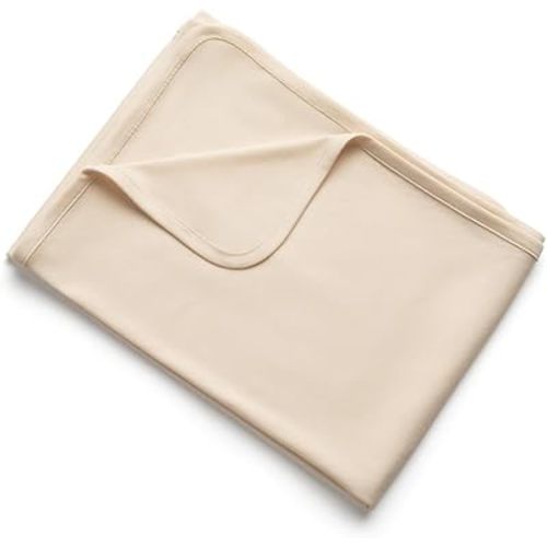 MON CHOU Premium Baby Swaddle Blanket - Luxuriously Soft Pima Cotton Jersey - Lightweight, Breathable Organic Cotton Baby Blanket and Newborn Swaddle - 38” x 38” (Ivory)