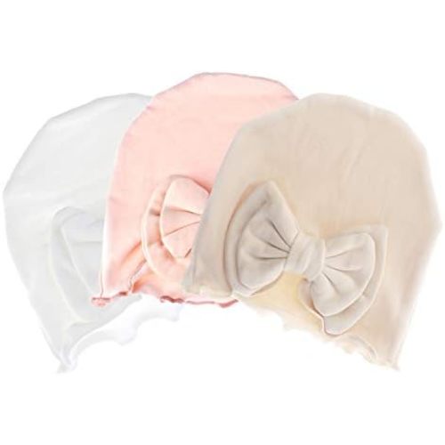 My Lello Baby Vintage Ruffle Bow Cotton Beanie Hat