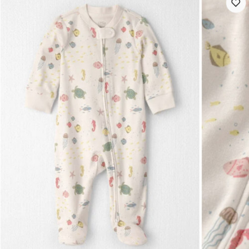Baby Organic Cotton Sleep & Play Pajamas in Under the Sea - Little Planet | Carter's