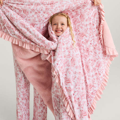 Antoinette Ruffled Luxe Plush Patoo® Blanket