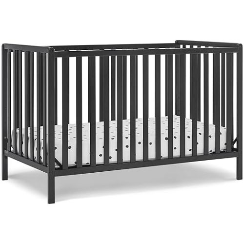 Delta Children Heartland 4-in-1 Convertible Crib, Black