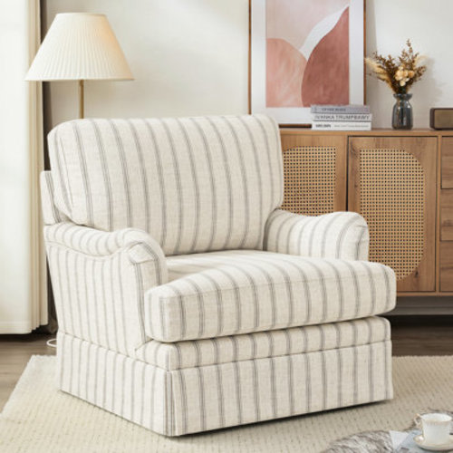 Latitude Run® Madelina 32.7" W Swivel Armchair with Round Arms & Reviews | Wayfair