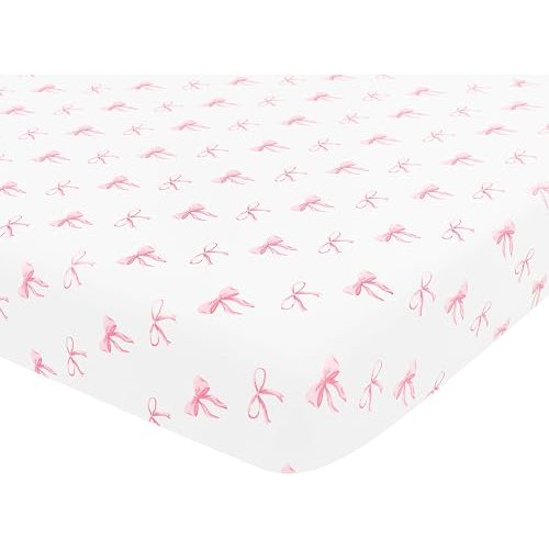 Kyte Baby Soft Crib Sheet - Standard Fitted Crib Sheet Made with Rayon from Bamboo, Ultra-Gentle and Breathable (Bow)