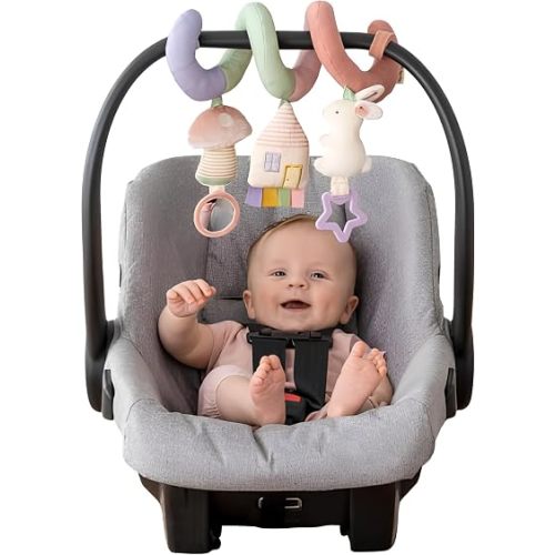 Itzy Ritzy Spiral Car Seat & Stroller Activity Toy Ages 0+ (Pastel Rainbow)
