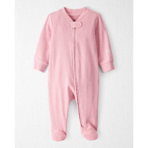 Little Planet Two-Way Zipper Organic Cotton Sleep & Play in Pink Stripes