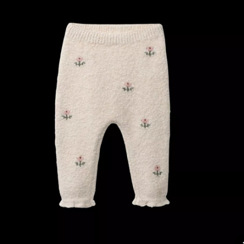 EMBROIDERED FLORAL PANTS - Light beige | ZARA United States