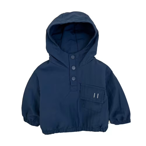 SonxaHe Newborn Boys Windbreaker Jackets Lightweight Zip Up Hooded Jacket Kids Loose Waterproof Breathable Outdoor Jackets Blue,Sized 3-6 M