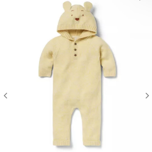 Baby Sunny Yellow Heather Disney Winnie The Pooh Baby Hooded One-Piece by Janie and Jack