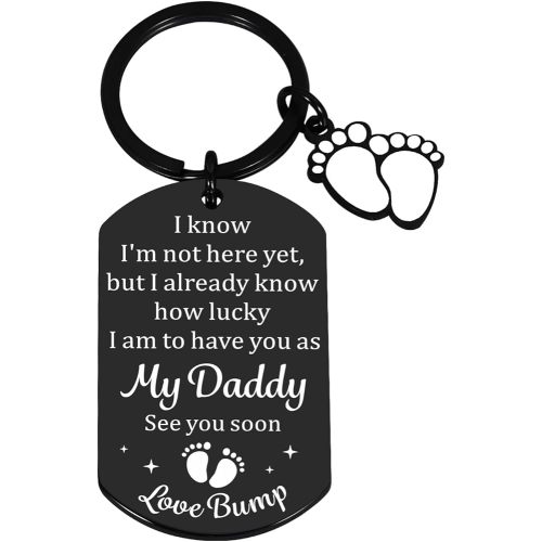 Dad to Be Gifts for 1st Time Dad, New Dads Gifts First Time, Gender Reveal Ideas, Pregnancy Announcement for Husband, Father to Be Keychain, Daddy Essentials,New Dads Christmas First Father's Day Gift