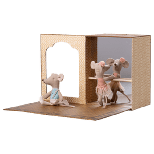 Ballet mice in dance studio, Little sister and brother - Maileg USA