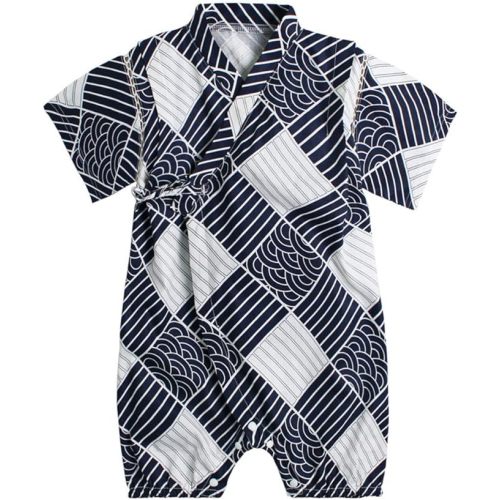 PAUBOLI Baby Japanese Kimono Robe Cotton Infant Comfy Loose Pajamas
