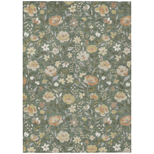 Bungalow Rose Machine Washable Indoor/Outdoor Chantille ACN2438 Floral Rug | Wayfair