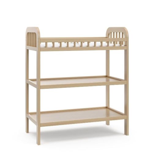 Storkcraft Pasadena Changing Table with Water-Resistant Changing Pad Driftwood