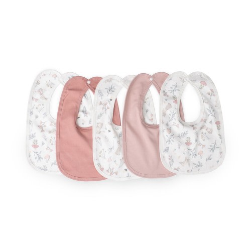 The Little Linen Co. Jersey Bib 5 Pack Harvest Bunny