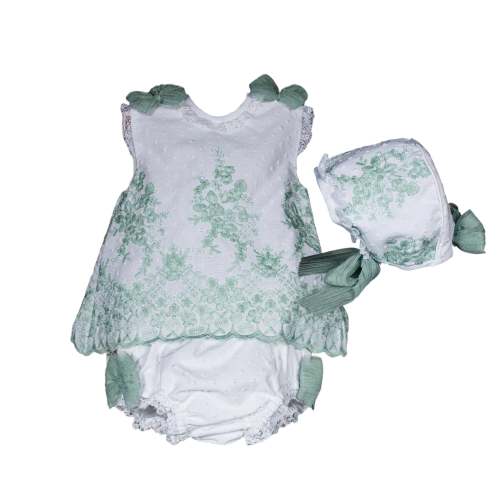 Anna Green Lace 3-pc Girl Set (3 Months)