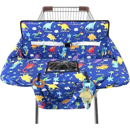 Shopping Cart Cover for Baby,2-in-1 High Chair Cover with Portable Cloth Bag,Cart Seat Pad for Babies Grocery Cushion Cover Restaurant,Suitable for All Supermarkets