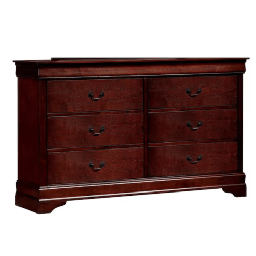 Louis Philippe III 6-Drawer Cherry Dresser