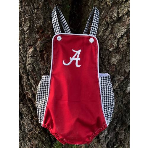 FREE SHIPPING! Vintage Style Baby Romper for Boy or Girl Inspired by Alabama, Houndstooth, Bama