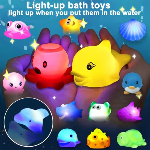 1 3 5 7 10pcs light floating bath toys set random colorful - Temu
