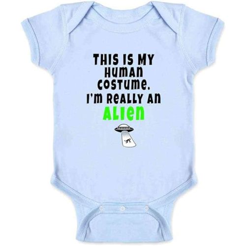 Pop Threads This is My Human Im Really an Alien Cosplay Funny Baby Toddler Kids Girl Boy T-Shirt