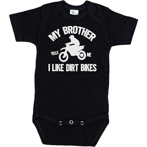Ebenezer Fire Motocross Onesie/My Brother Tells Me I Like Dirt Bikes/Baby Outfit
