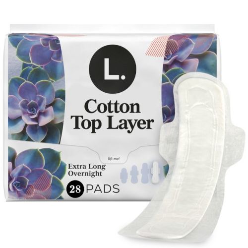 L . Organic Cotton Maxi Extra Long Overnight Pads