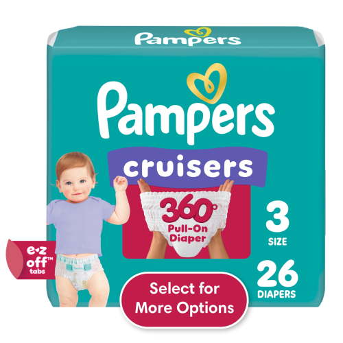 Pampers Cruisers 360 Baby Diapers Size 3, 26 Count (Select for More Options)