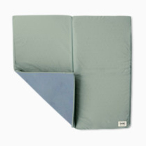 Toki Kids Standard Organic Cotton Play Mat - Sage Green/Ocean Blue