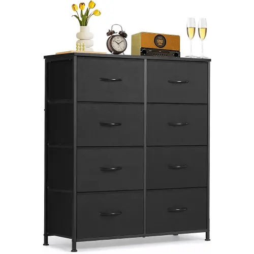 8-Drawer Dresser for Bedroom, Anti-Tip Tall Storage Organizer