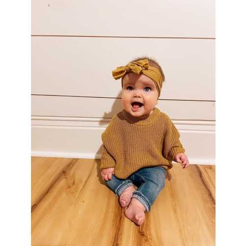 Chunky Knit Oversized Sweater, Organic Cotton Baby & Toddler Gender Neutral Pullover, Baby Shower Gift, Sweater for Embroidery