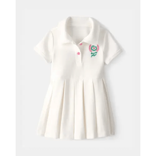 Baby Girl Pleated Tennis Dress - Ivory | Carter's