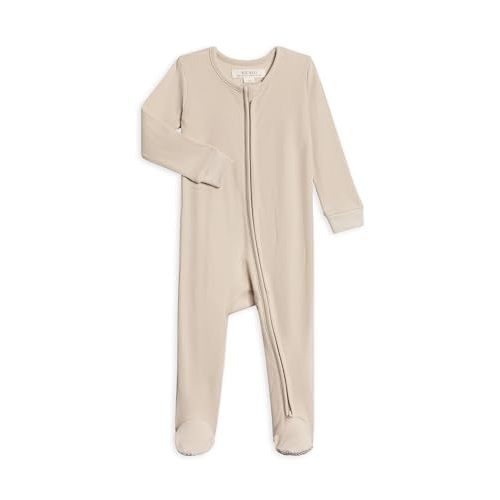 Colored Organics Baby Zip-Up Footed Sleeper with 2-Way Zipper - Newborn Organic Cotton Pajamas