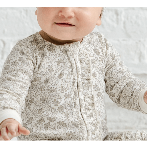 Neve Ruffle Zipper Footie