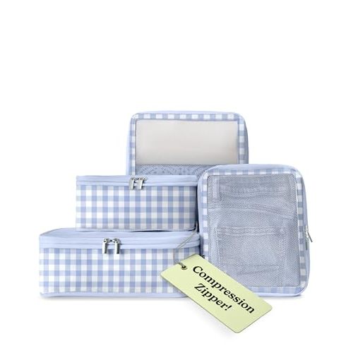 Vandel Space-Saving Compression Packing Cubes for Women, Men, Compressible Carry On Suit Case Organizer Luggage Packing Cubes for Travel Organizer Bags for Luggage and Backpacks, Suitcase Cube