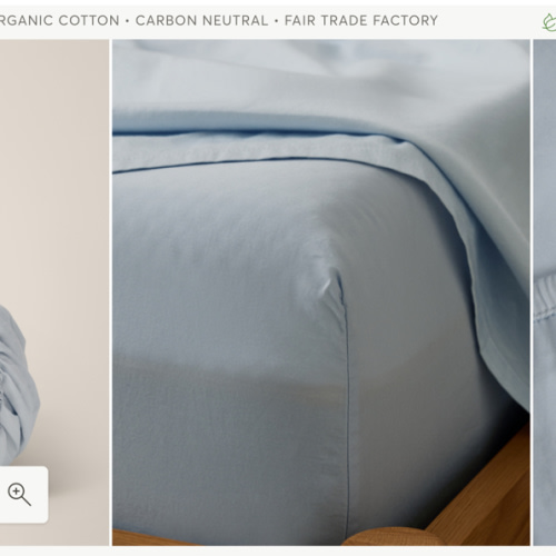 Home Organic Room Service Sateen Fitted Sheet made with Organic Cotton | Pact