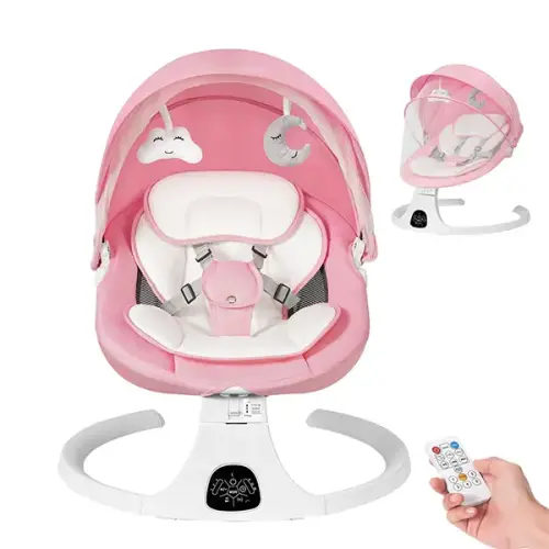 Baby electric rocking chair, electric baby swing, 5 speeds, 10 - TikTok Shop