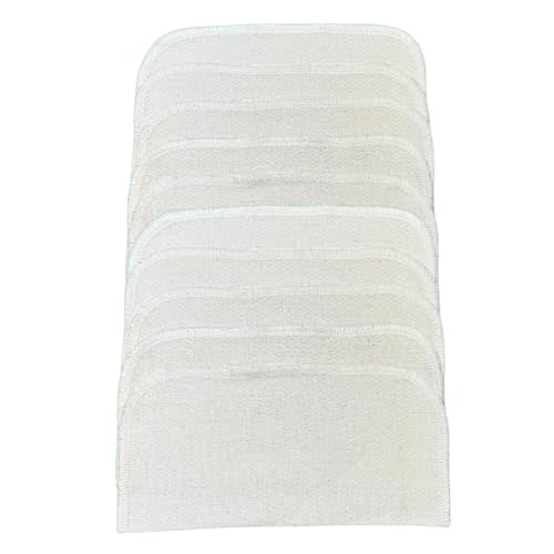2 Ply Organic Flannel Washable Baby Wipes 8 x 8 Inches Set of 10 Matching Organic Cotton Thread Handmade in the USA!