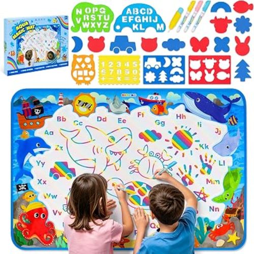 OKOOKO Water Painting Mat, Water Doodle Mat, Aqua Magic Mat, Water Drawing