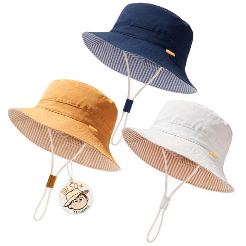 FURTALK 3 Pack Baby Sun Hat for Boys Girls Toddler Summer Bucket Hats Kids UPF 50+ Beach Hat