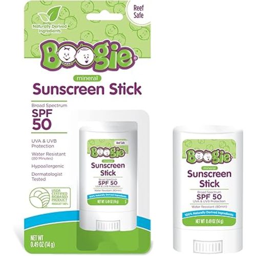 Boogie Mineral Sunscreen Stick SPF 50 Sunscreen for Kids - 0.49 oz