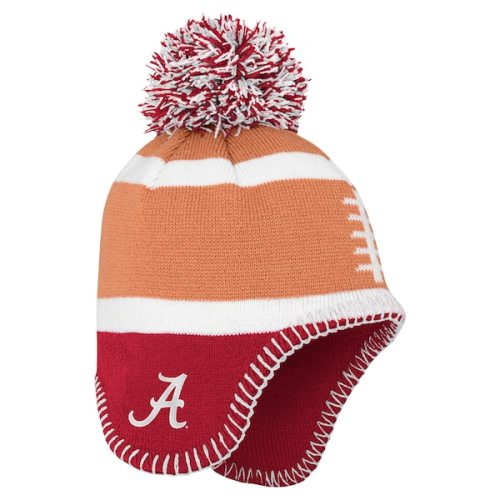 Alabama Crimson Tide Fanatics Toddler Football Head Knit Hat with Pom - Brown