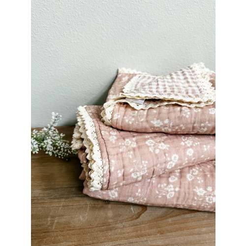 Muslin 6-Layer Blanket - Sweet Pea Lace - Harp Angel Boutique