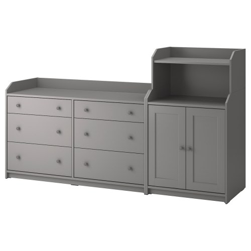 HAUGA Storage combination - gray 81 7/8x45 5/8 "