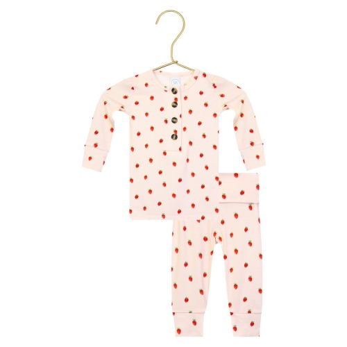 Print Henley & Pants Set