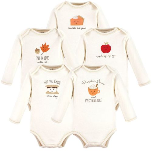 Touched by Nature Organic Cotton Long-Sleeve Bodysuits, Fall Food, 9-12 Months
