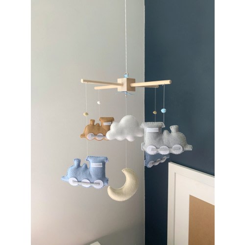 Baby Mobile -Baby Crib Mobile - train Mobile - Train baby mobile - crib mobile - nursery decor train - train baby decor - baby decor - baby