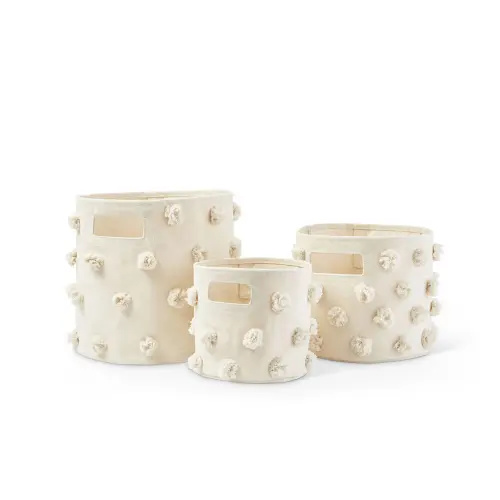 Pehr Pom Pom Storage Set (3 Bins) - Natural