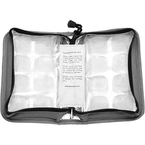 FlexiFreeze Pocketbook Breastmilk Cooler, Gray